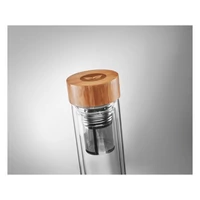 Kép 11/11 - BATUMI GLASS Duplafalú üveg palack, 420 ml, átlátszó