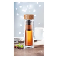Kép 3/11 - BATUMI GLASS Duplafalú üveg palack, 420 ml, átlátszó