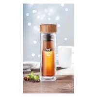 Kép 4/11 - BATUMI GLASS Duplafalú üveg palack, 420 ml, átlátszó