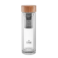 Kép 5/11 - BATUMI GLASS Duplafalú üveg palack, 420 ml, átlátszó