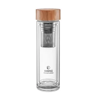 Kép 6/11 - BATUMI GLASS Duplafalú üveg palack, 420 ml, átlátszó