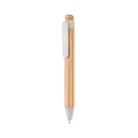 Kép 3/3 - TOYAMA Bambusz/szalma/PP golyóstoll, beige