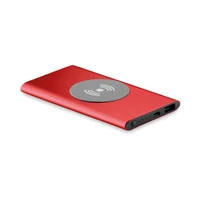 Kép 1/8 - POWER&WIRELESS Vezeték nélk.powerbank 4000mAh , piros
