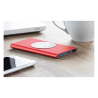 Kép 3/8 - POWER&WIRELESS Vezeték nélk.powerbank 4000mAh , piros