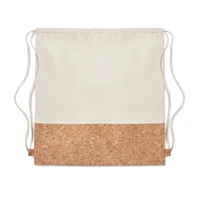 Kép 4/5 - ILLA Zsinóros tornazsák parafával, beige
