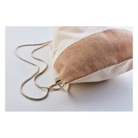 Kép 6/6 - INDIA Zsinóros tornazsák/jutaszövet, beige