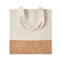 Kép 1/3 - ILLA TOTE Bevásárlótáska parafa résszel, beige