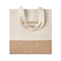 Kép 3/5 - INDIA TOTE Bevásárlótáska juta résszel, beige