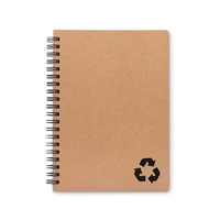 Kép 1/4 - PIEDRA 70 lapos vonalas gyűrűs notesz , fekete