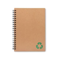 Kép 1/6 - PIEDRA 70 lapos vonalas gyűrűs notesz , zöld