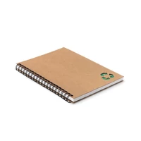 Kép 3/6 - PIEDRA 70 lapos vonalas gyűrűs notesz , zöld