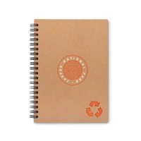 Kép 3/5 - PIEDRA 70 lapos vonalas gyűrűs notesz , narancssárga
