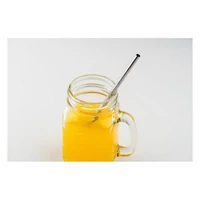 Kép 4/4 - COLD STRAW Acél szívószál és kefe tokban, matt ezüst