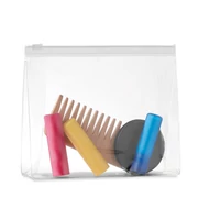 Kép 3/3 - COSMOBAG PVC kozmetikai táska, áttetsző fehér