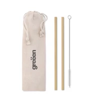 Kép 5/7 - NATURAL STRAW Bambusz szívószál/kefe tokban, beige