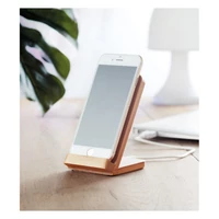 Kép 3/12 - WIRE&STAND Bambusz vezeték nélküli töltő, fa