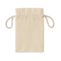 Kép 4/4 - TASKE SMALL Kis pamut zsinórós tasak, beige