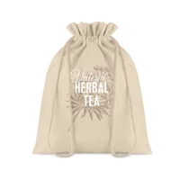 Kép 3/4 - TASKE MEDIUM Közepes pamut zsinórós tasak, beige