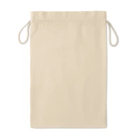 Kép 3/3 - TASKE LARGE Nagy pamut zsinórós tasak, beige