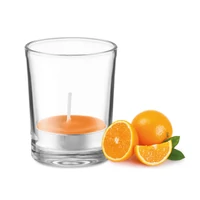 Kép 3/3 - TRANSPARENT Átlátszó teamécses tartó, narancssárga