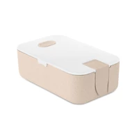Kép 1/7 - LUNCH2GO Búzaszalma/PP uzsonnás doboz, fehér