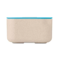 Kép 4/5 - LUNCH2GO Búzaszalma/PP uzsonnás doboz, türkizkék