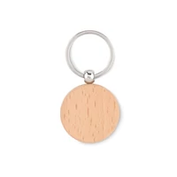 Kép 1/4 - TOTY WOOD Kerek fa kulcstartó, fa