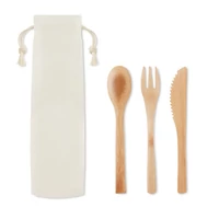 Kép 7/7 - SETBOO Bambusz evőeszköz készlet, beige