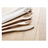 Kép 3/7 - SETBOO Bambusz evőeszköz készlet, beige