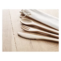 Kép 4/7 - SETBOO Bambusz evőeszköz készlet, beige