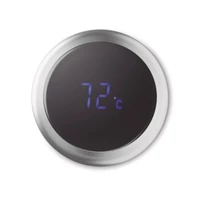 Kép 8/8 - POLE Palack hőmérővel, matt ezüst
