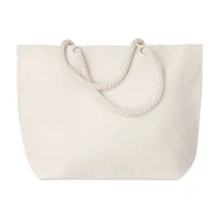 Kép 1/5 - MENORCA Strandtáska kötél füllel, beige