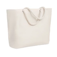 Kép 3/5 - MENORCA Strandtáska kötél füllel, beige