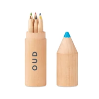 Kép 6/6 - PETIT COLORET 6 ceruza fa dobozban, fa
