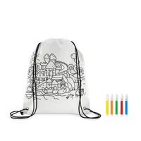 Kép 1/7 - CARRYDRAW Nemszőtt zsinóros táska, fehér
