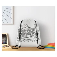 Kép 3/7 - CARRYDRAW Nemszőtt zsinóros táska, fehér
