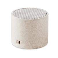 Kép 1/15 - ROUND BASS+ Búzaszalma / ABS BT hangszóró, beige
