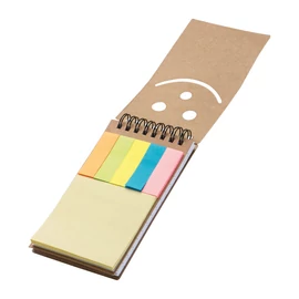 Mosolygós jegyzettömb, barna