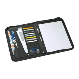 A4 poliészter konferencia mappa, fekete