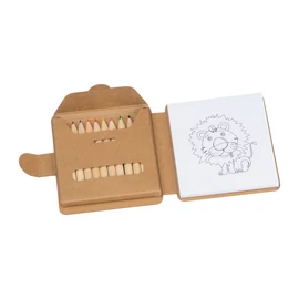 Öko kifestőkönyv 12 színes ceruza készlet, bézs