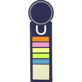 Kör alakú könyvjelző, öntapadó lapokkal, kék