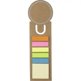 Kör alakú könyvjelző, öntapadó lapokkal, natúr