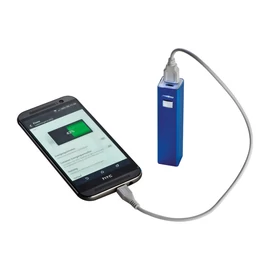 2200 mAh power bank fémből, kék