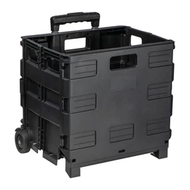 Összecsukható bevásárlókocsi, fekete