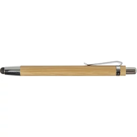 Golyóstoll érintővel, bambusz, barna