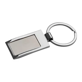 Téglalap alakú kulcstartó, szürke