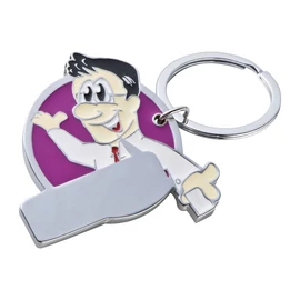 Emberke formájú kulcstartó, lila