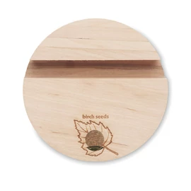 GROW ROUND STAND Nyírfa telefonállvány, fa