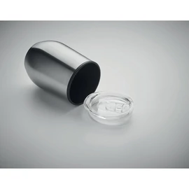 CHIN CHAN Duplafalú úti pohár 350 ml, matt ezüst