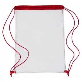 Átlátszó PVC tornazsák, piros